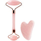Gua Sha + Roller quartz rose